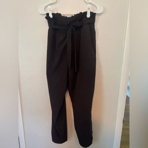 Stylus Black Paperbag Dress Pants Medium